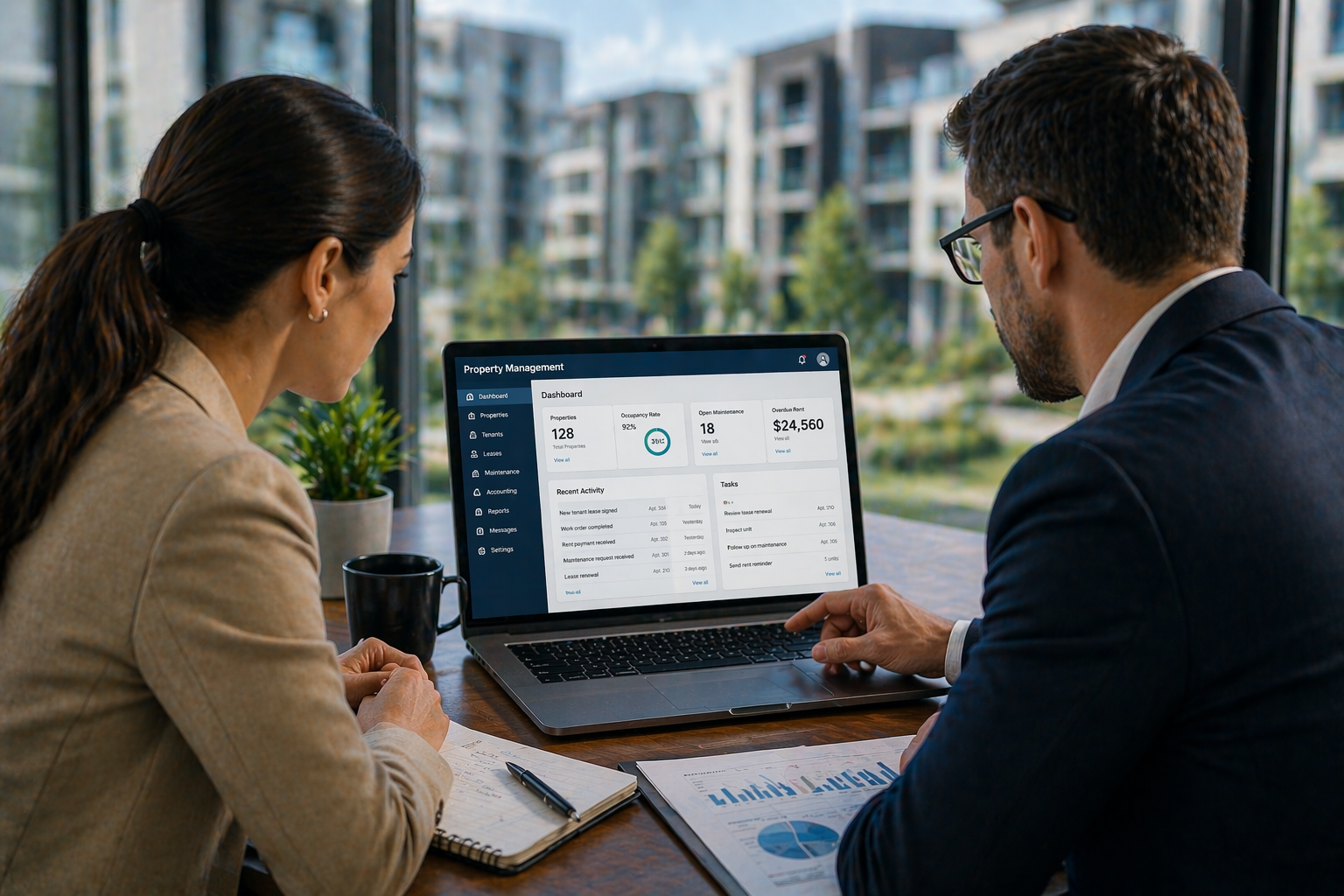 property managers working in a cloud PMS system