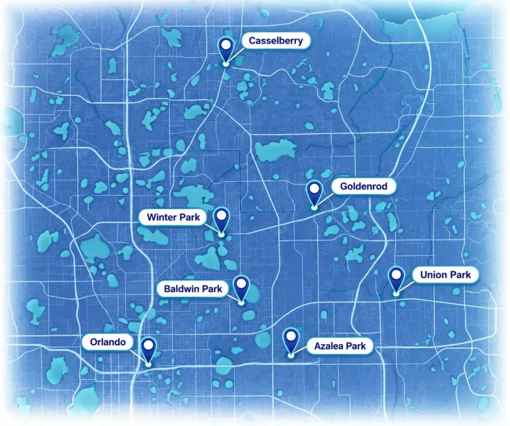 Far Out Solutions service area map – Orlando and Central Florida